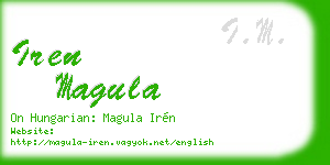 iren magula business card